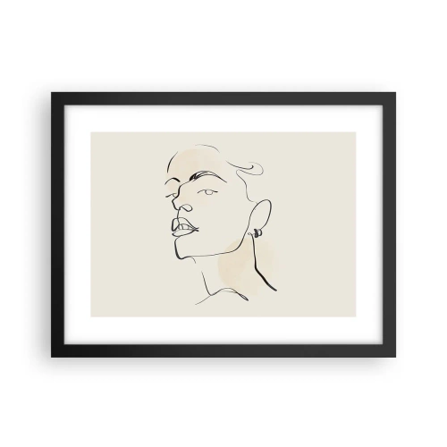 Plakat i sort ramme - Et stolt blik - 40x30 cm