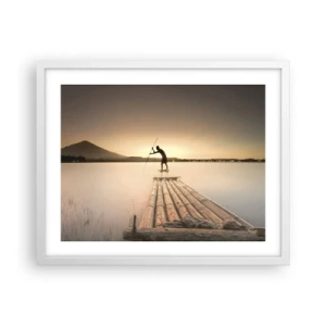 Plakat i hvid ramme - Før du hviler - 50x40 cm