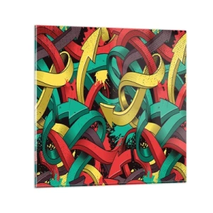 Billede på glas - Hvilken vej skal man gå? - 70x70 cm