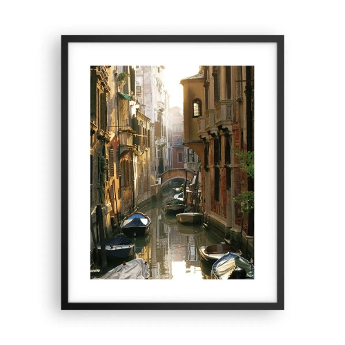 Plakat i sort ramme - I en venetiansk baggyde - 40x50 cm