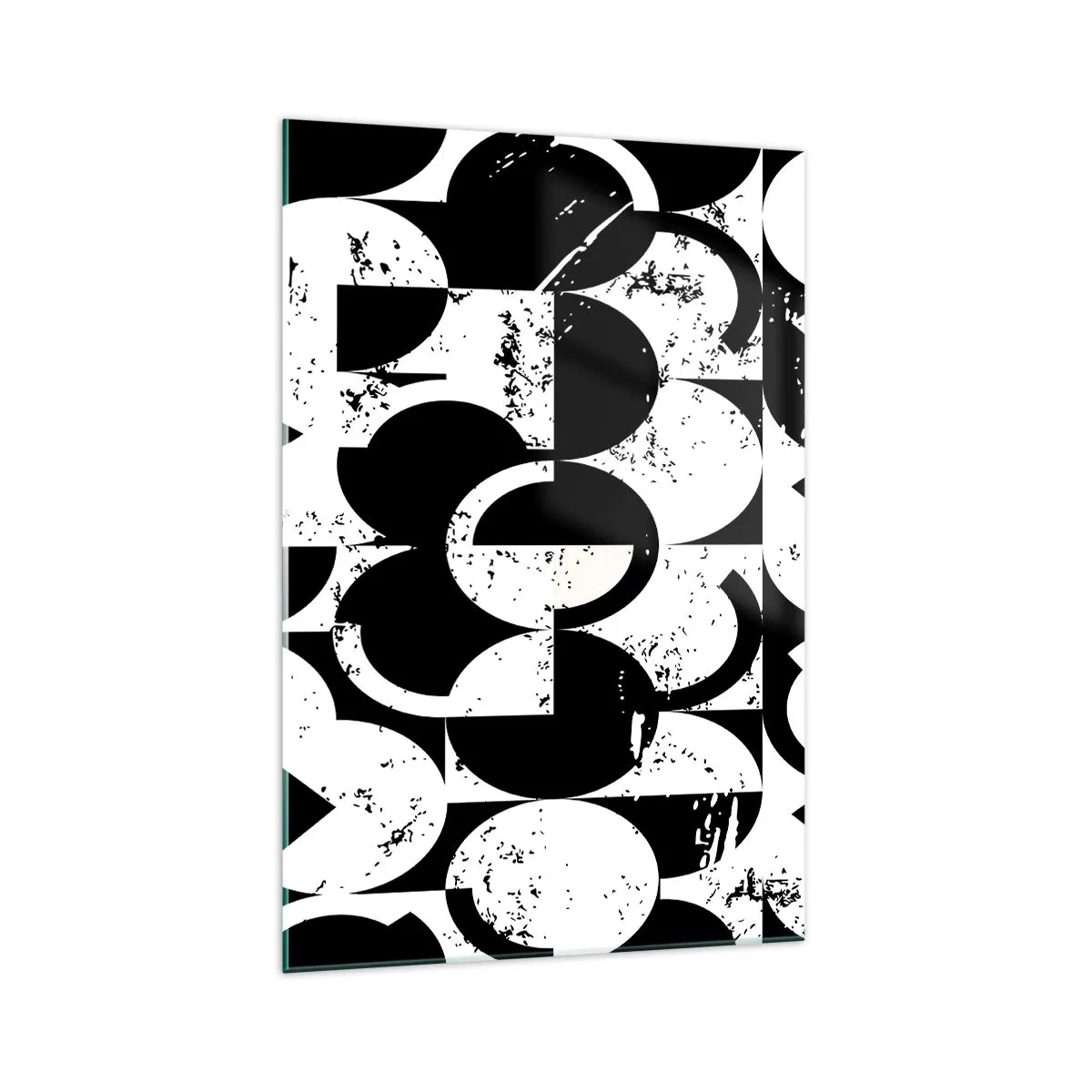 Billede på glas - Hvid er hvid og sort er sort - 70x100 cm