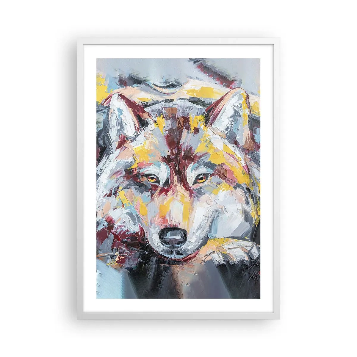 Plakat i hvid ramme - Fred blandt kære - 50x70 cm