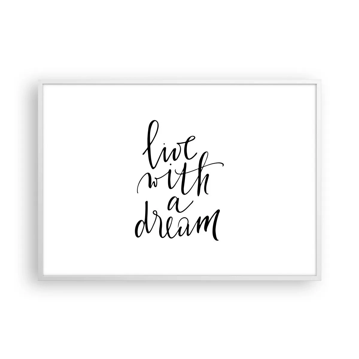 Plakat i hvid ramme - Of course - 100x70 cm