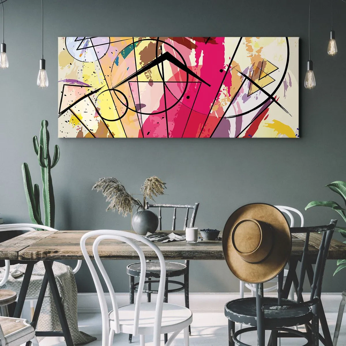 Lærredstryk - Billede på lærred - Eksplosion - 140x50 cm