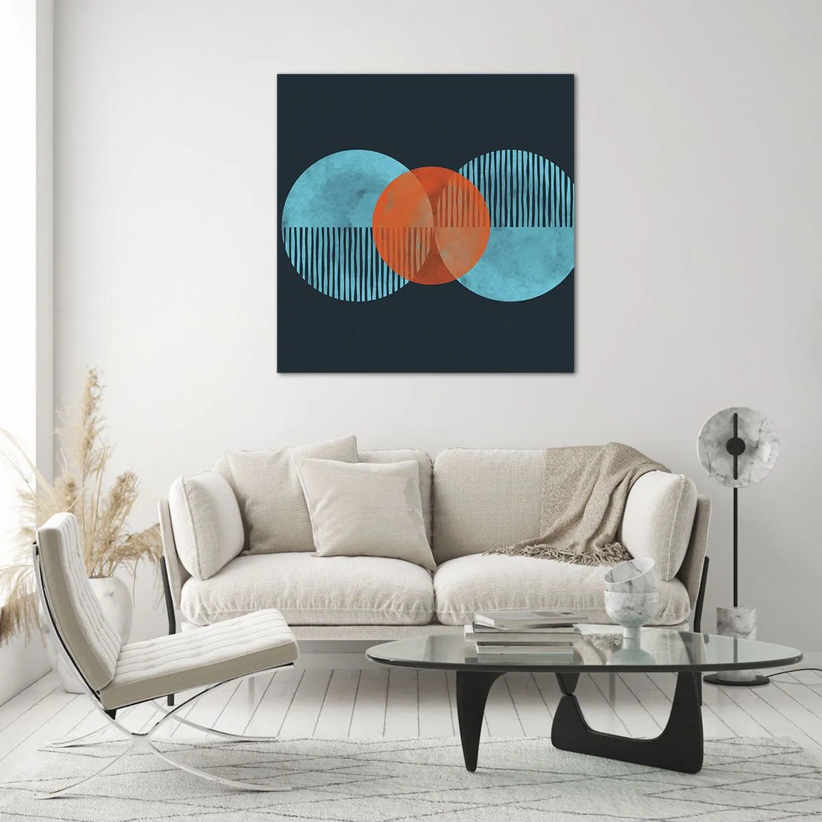 Billede på glas - Symmetrisk sammensætning - 40x40 cm