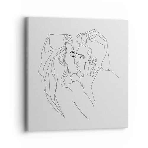 Lærredstryk - Billede på lærred - I samme linje - 40x40 cm