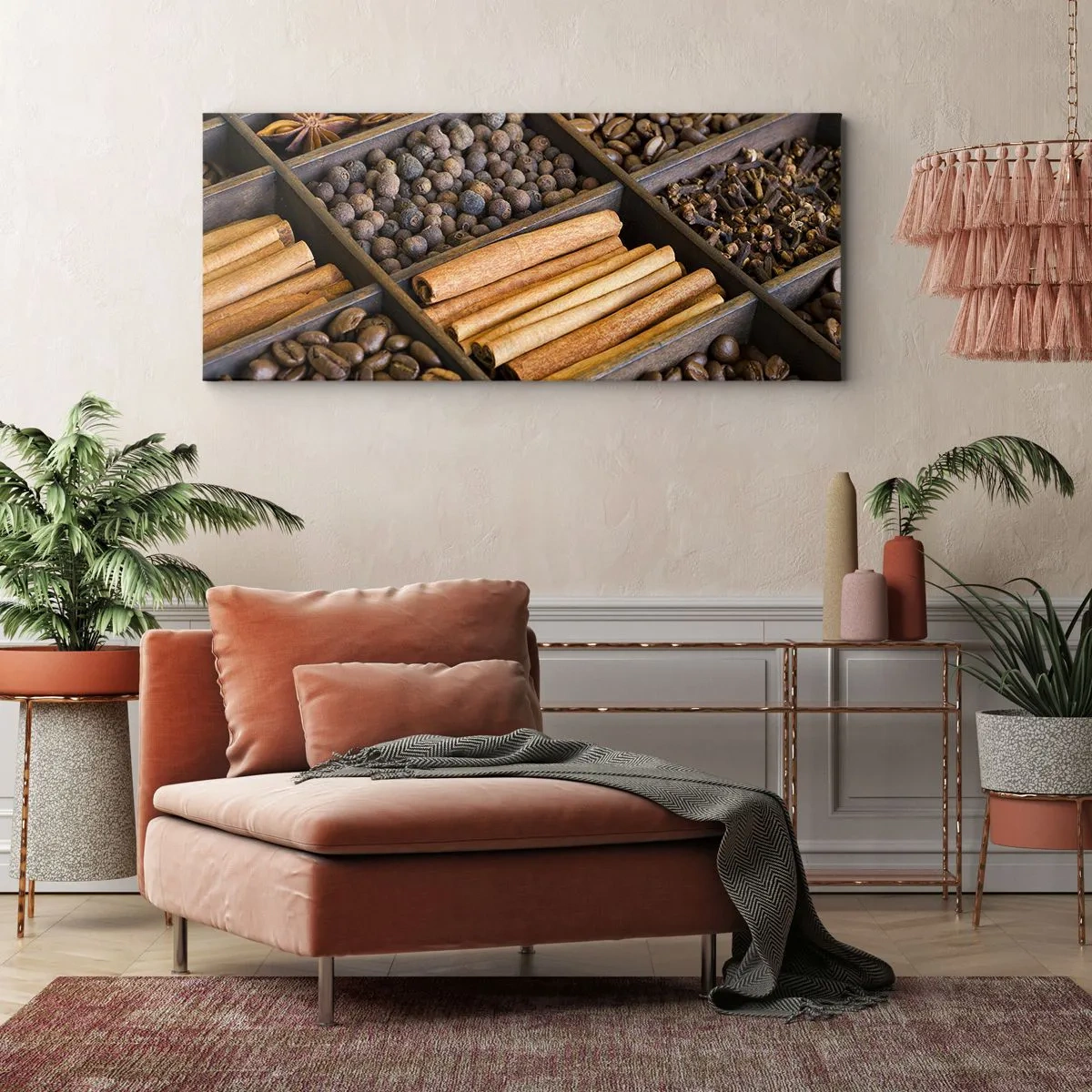 Lærredstryk - Billede på lærred - Et skatkammer af aromaer - 120x50 cm
