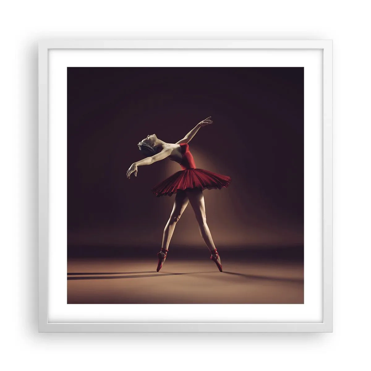 Plakat i hvid ramme - Prima ballerina - 50x50 cm