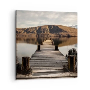Lærredstryk - Billede på lærred - Et landskab i stilhed - 50x50 cm