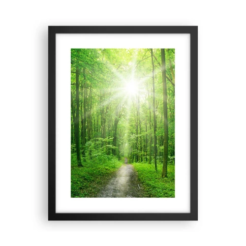 Plakat i sort ramme - Grøn katedral - 30x40 cm