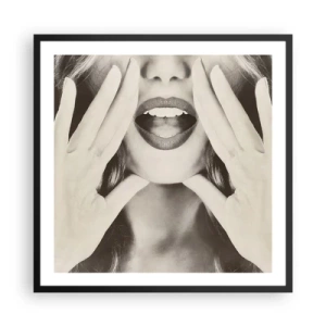 Plakat i sort ramme - Jeg er på vej! - 60x60 cm