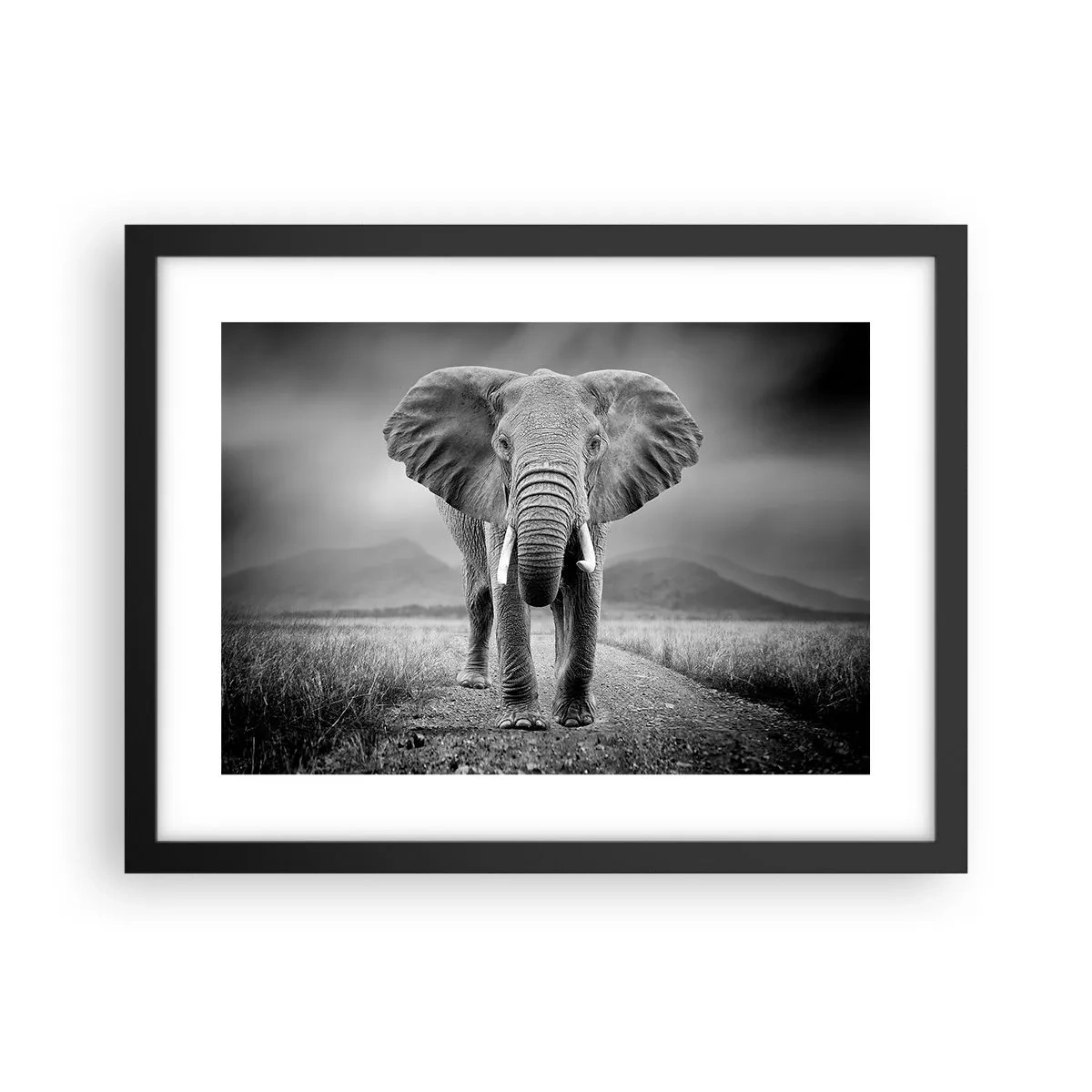 Plakat i sort ramme - Værten byder velkommen til - 40x30 cm