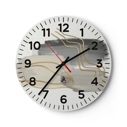 Vægur, Uret - Vedholdenhed og bevægelse - 40x40 cm