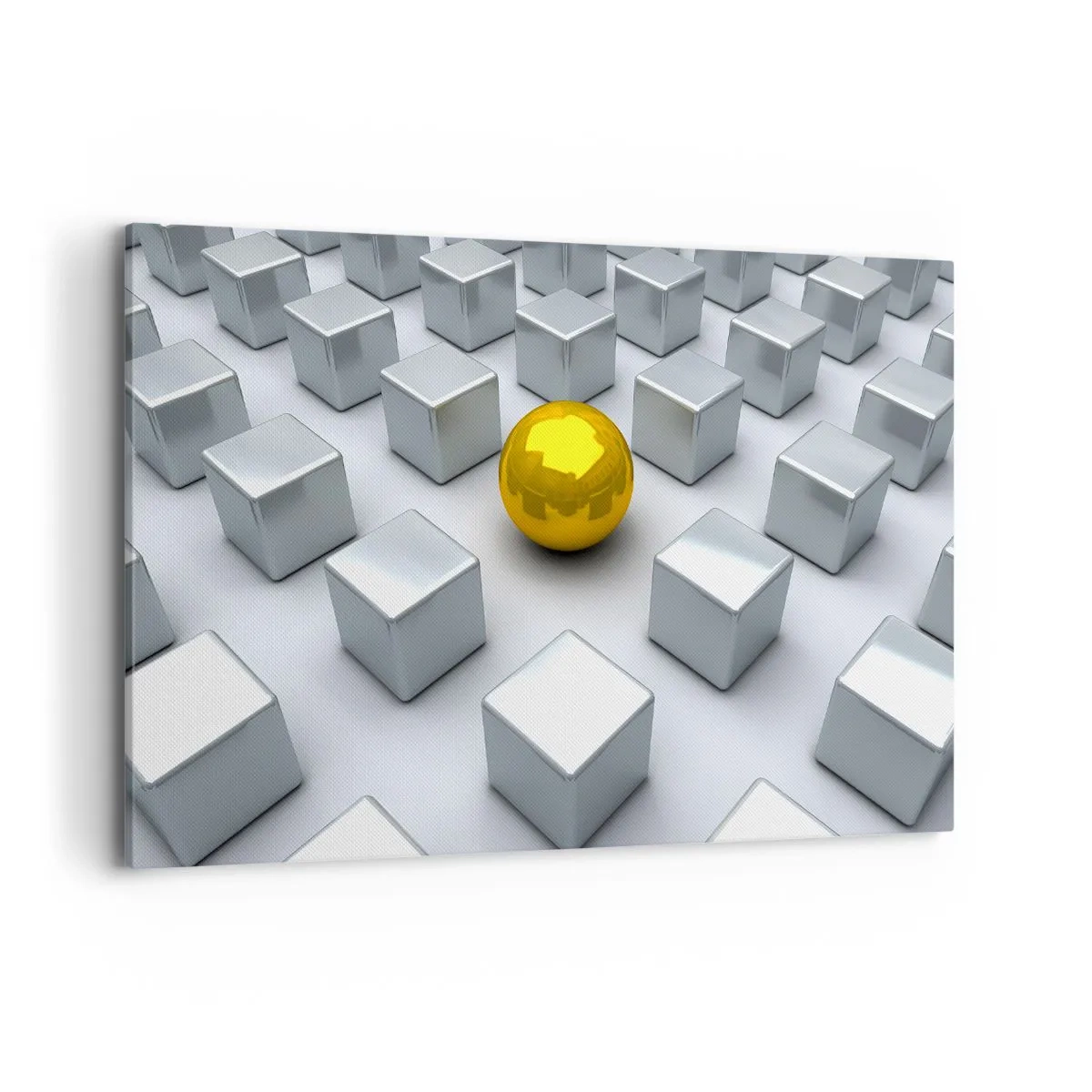 Lærredstryk - Billede på lærred - Hvorfor mig? Geometrisk sammensætning - 120x80 cm