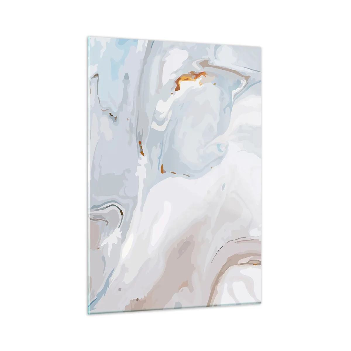Billede på glas - Hvid opløftet - 50x70 cm