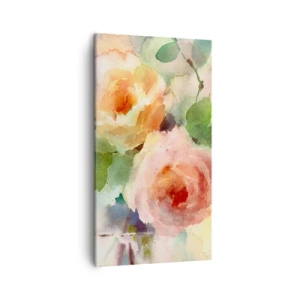 Lærredstryk - Billede på lærred - Delikat som akvarelfarve - 45x80 cm