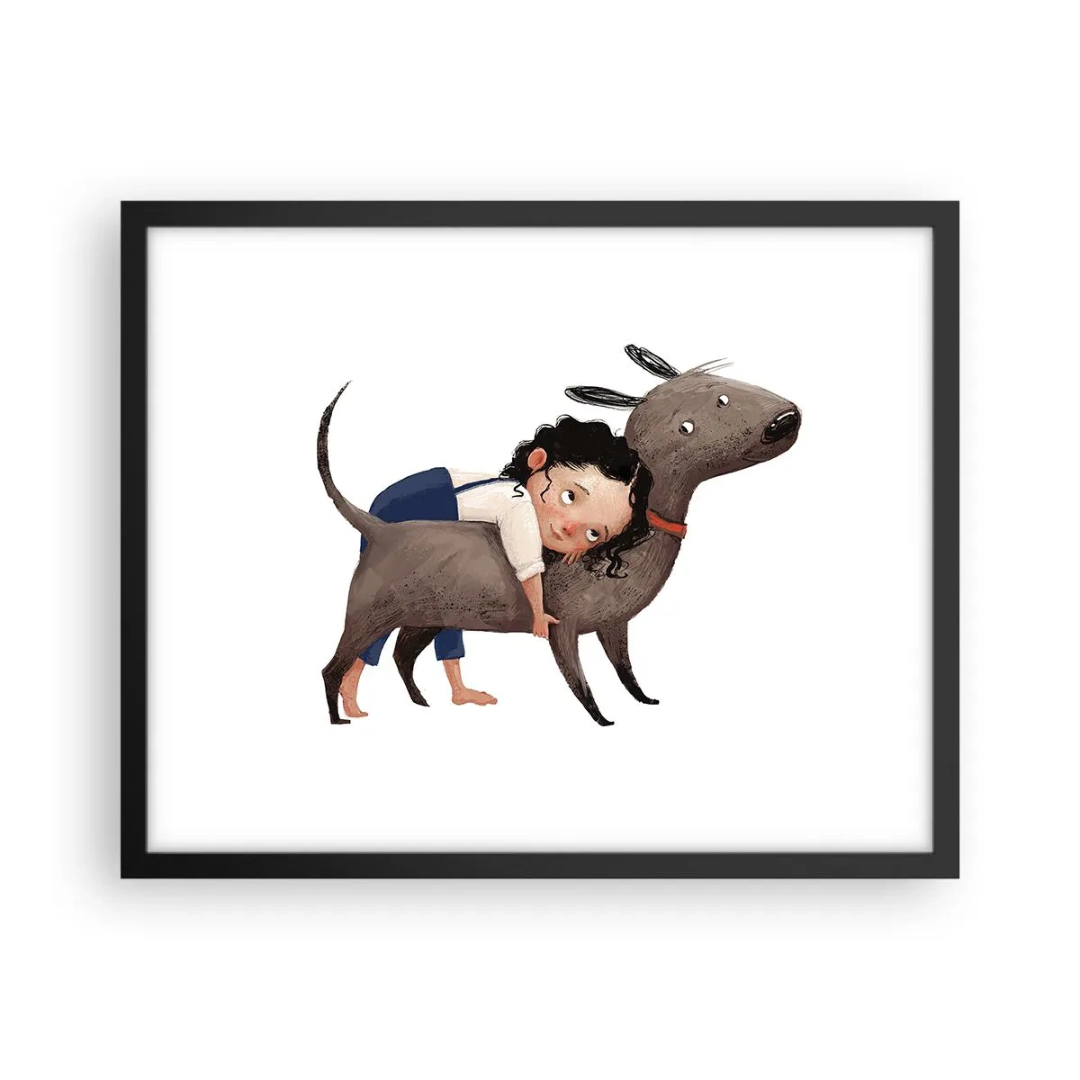 Plakat i sort ramme - Bedste venner - 50x40 cm