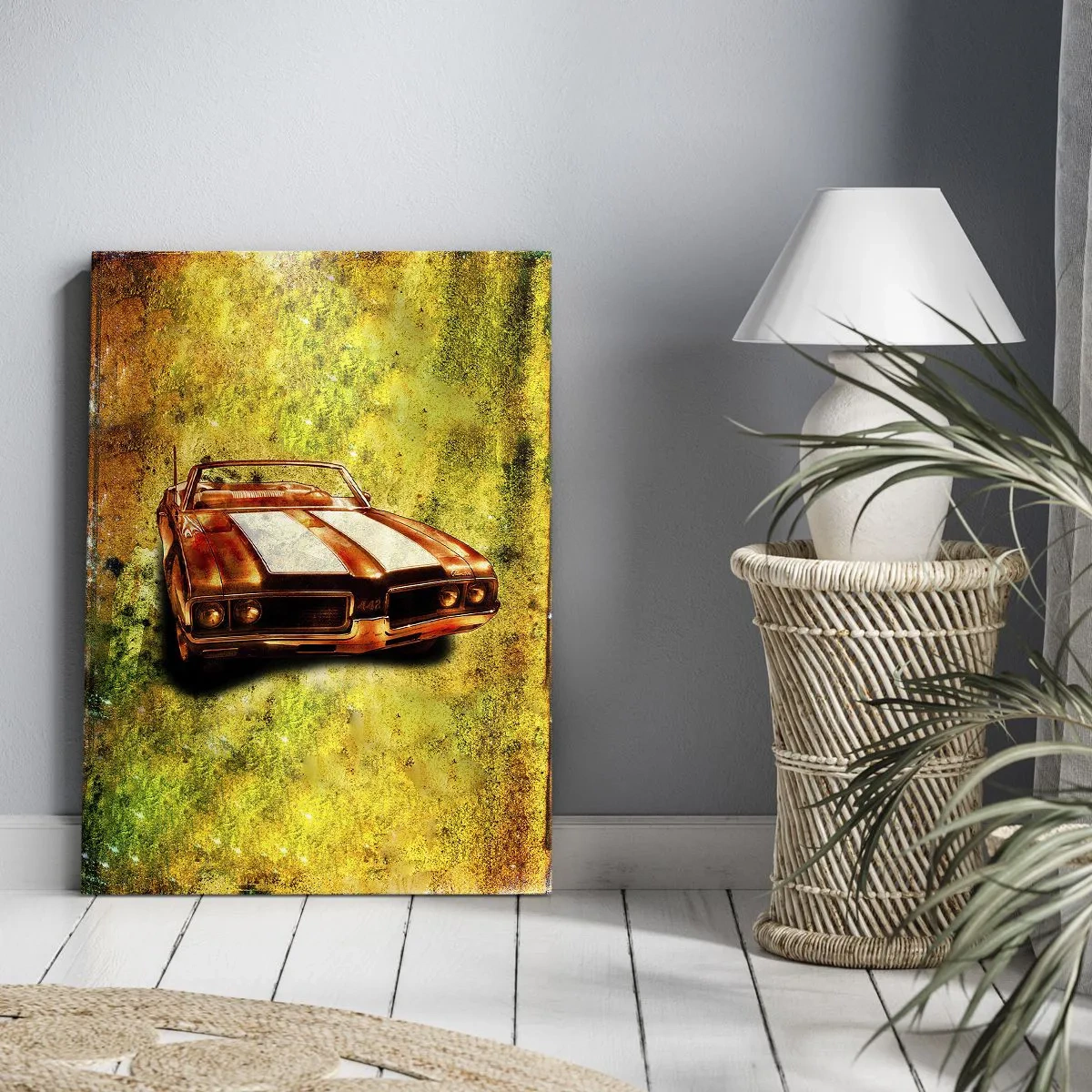 Lærredstryk - Billede på lærred - Kraft fortryllet i formerne - 45x80 cm