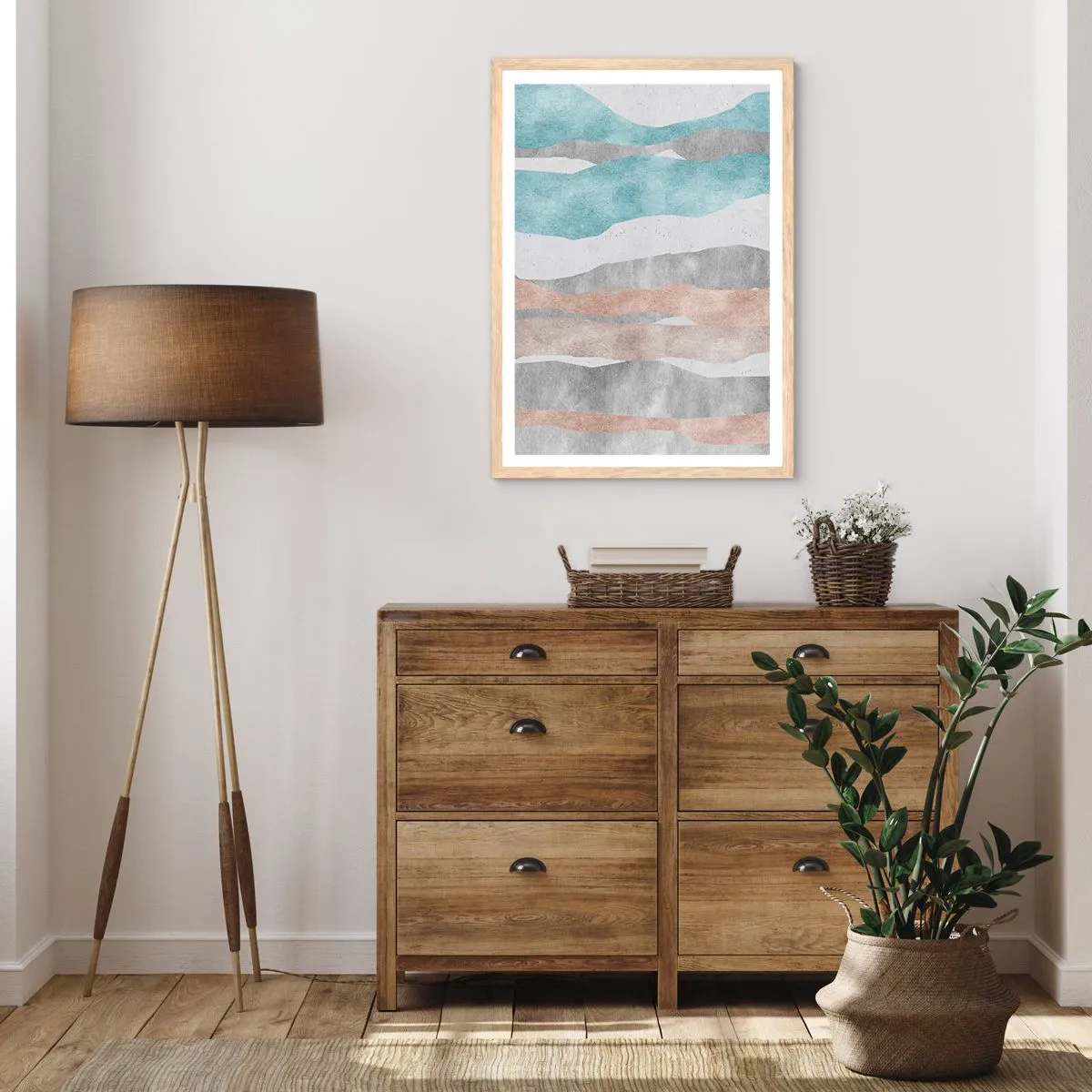 Plakat i ramme af lyst egetræ - En undersøgelse af intimitet - 50x70 cm