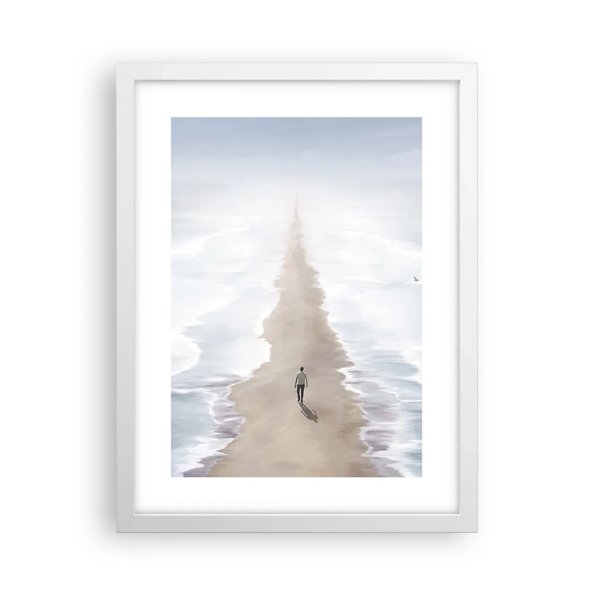 Plakat i hvid ramme - Lys fremtid - 30x40 cm