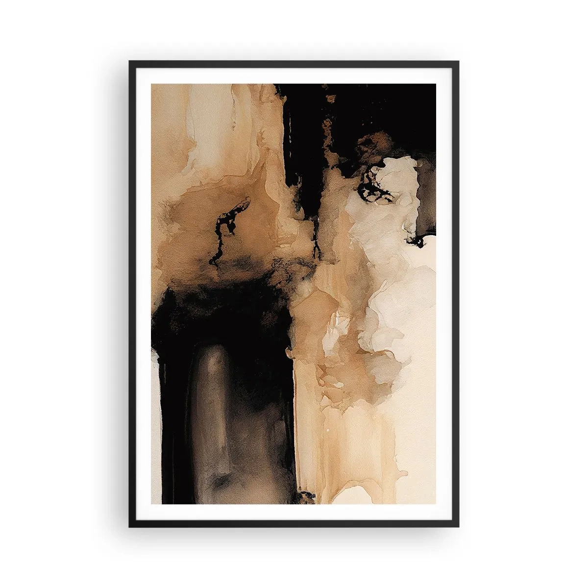 Plakat i sort ramme - En spændende abstraktion - 70x100 cm