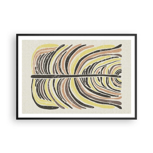 Plakat i sort ramme - Levende abstraktion - 100x70 cm