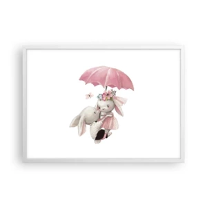 Plakat i hvid ramme - Det er kærlighed - 70x50 cm