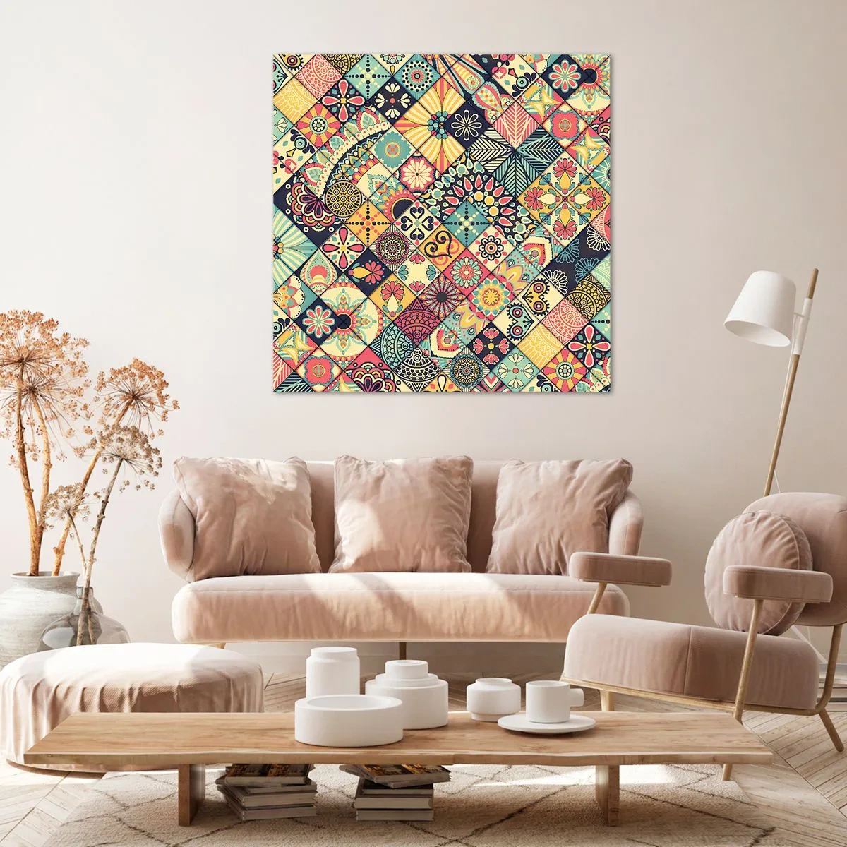Lærredstryk - Billede på lærred - Marokkansk stemning - 30x30 cm