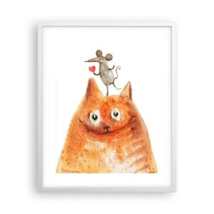 Plakat i hvid ramme - Kærlighedens paradokser - 40x50 cm