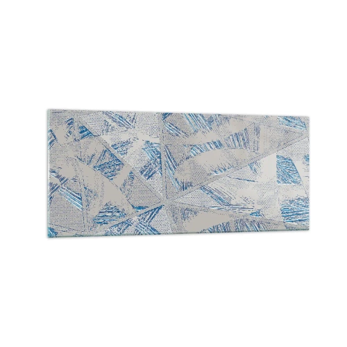 Billede på glas - I en gråblå labyrint - 120x50 cm