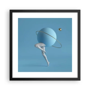 Plakat i sort ramme - Og planeterne går amok - 40x40 cm