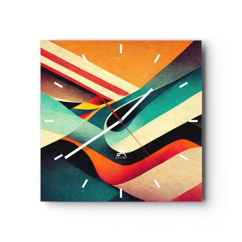 Vægur, Uret - Intens komposition - 30x30 cm