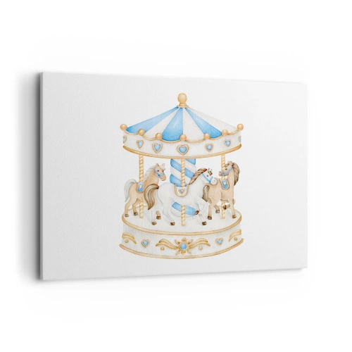 Lærredstryk - Billede på lærred - Sød barndom - 100x70 cm