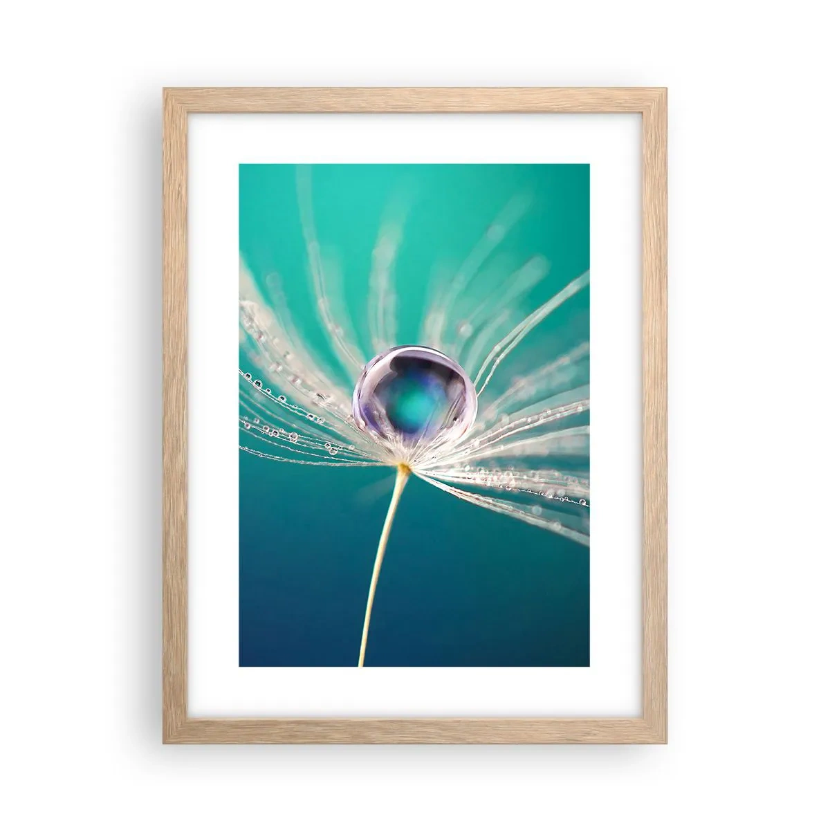 Plakat i ramme af lyst egetræ - Mystisk øjeblik - 30x40 cm