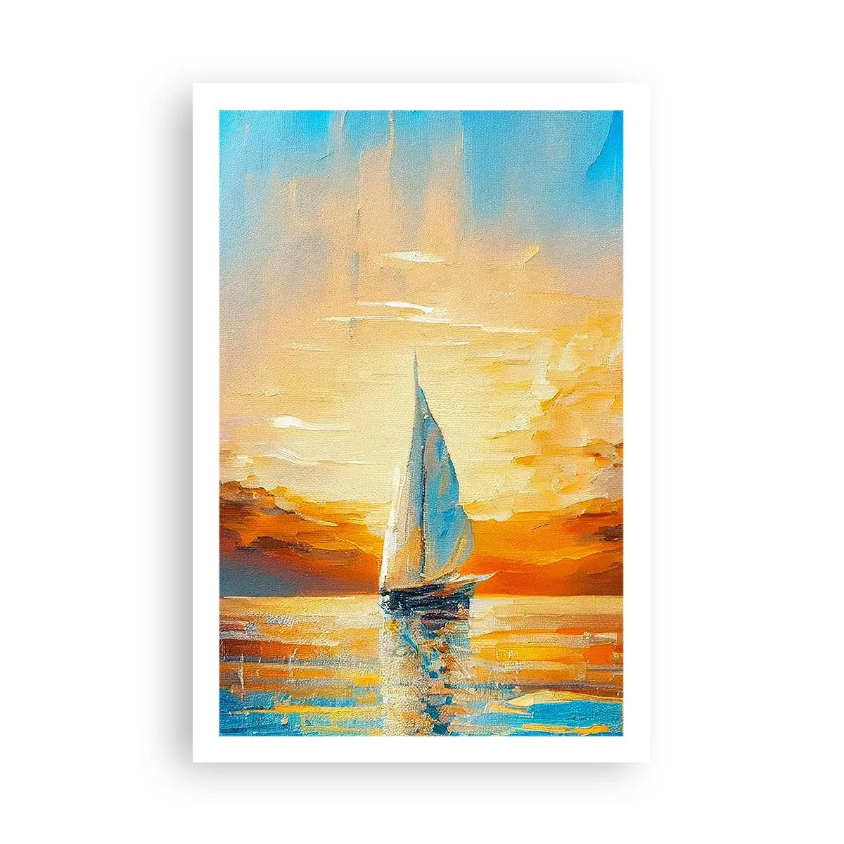 Plakat - Sejler i guld - 61x91 cm