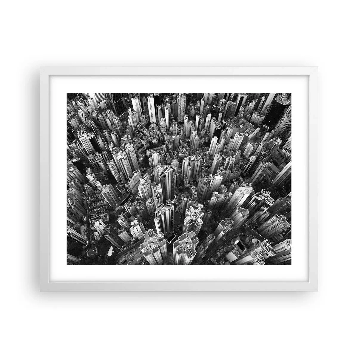 Plakat i hvid ramme - Stadig højere og højere - 50x40 cm