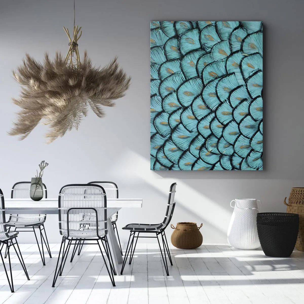 Lærredstryk - Billede på lærred - Den store fjer-galla - 45x80 cm