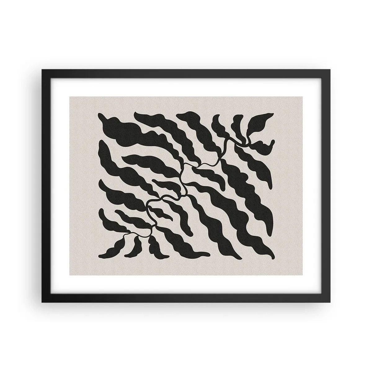 Plakat i sort ramme - En firkants natur - 50x40 cm