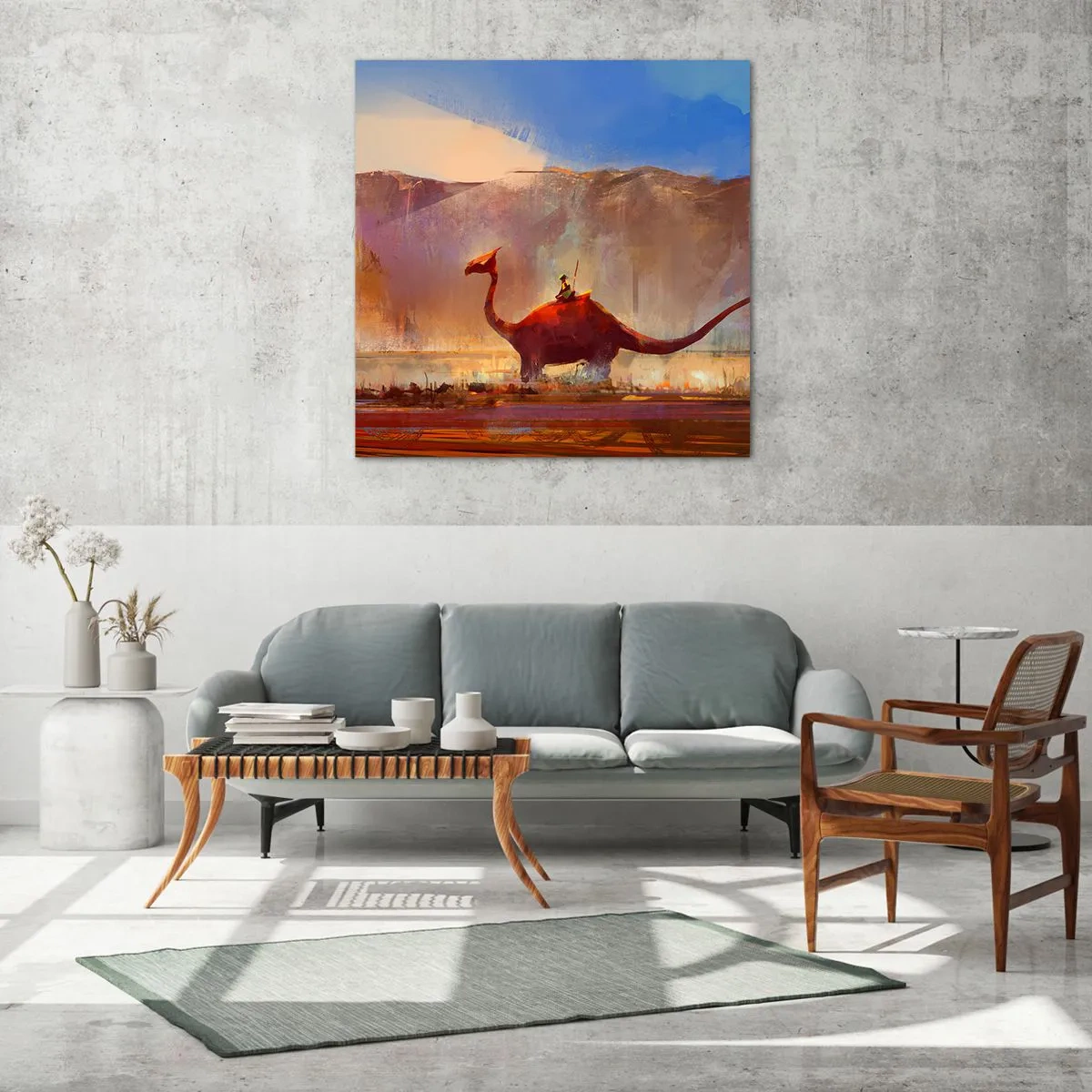 Billede på glas - Hvis de ikke var uddøde - 40x40 cm