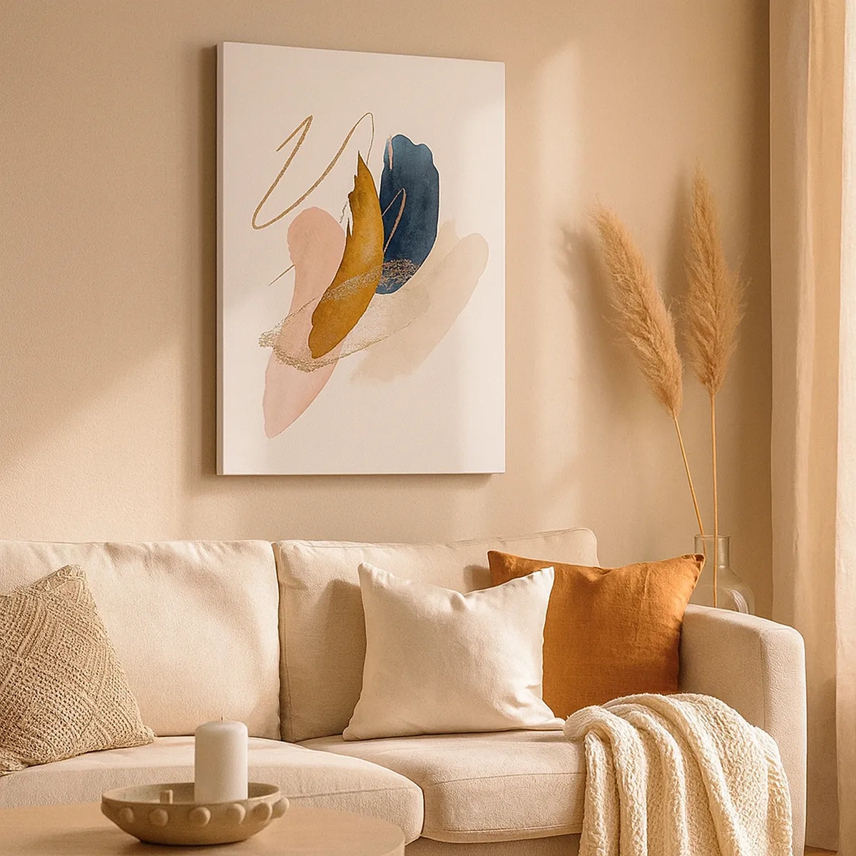 Lærredstryk - Billede på lærred - Bevinget sammensætning - 50x70 cm