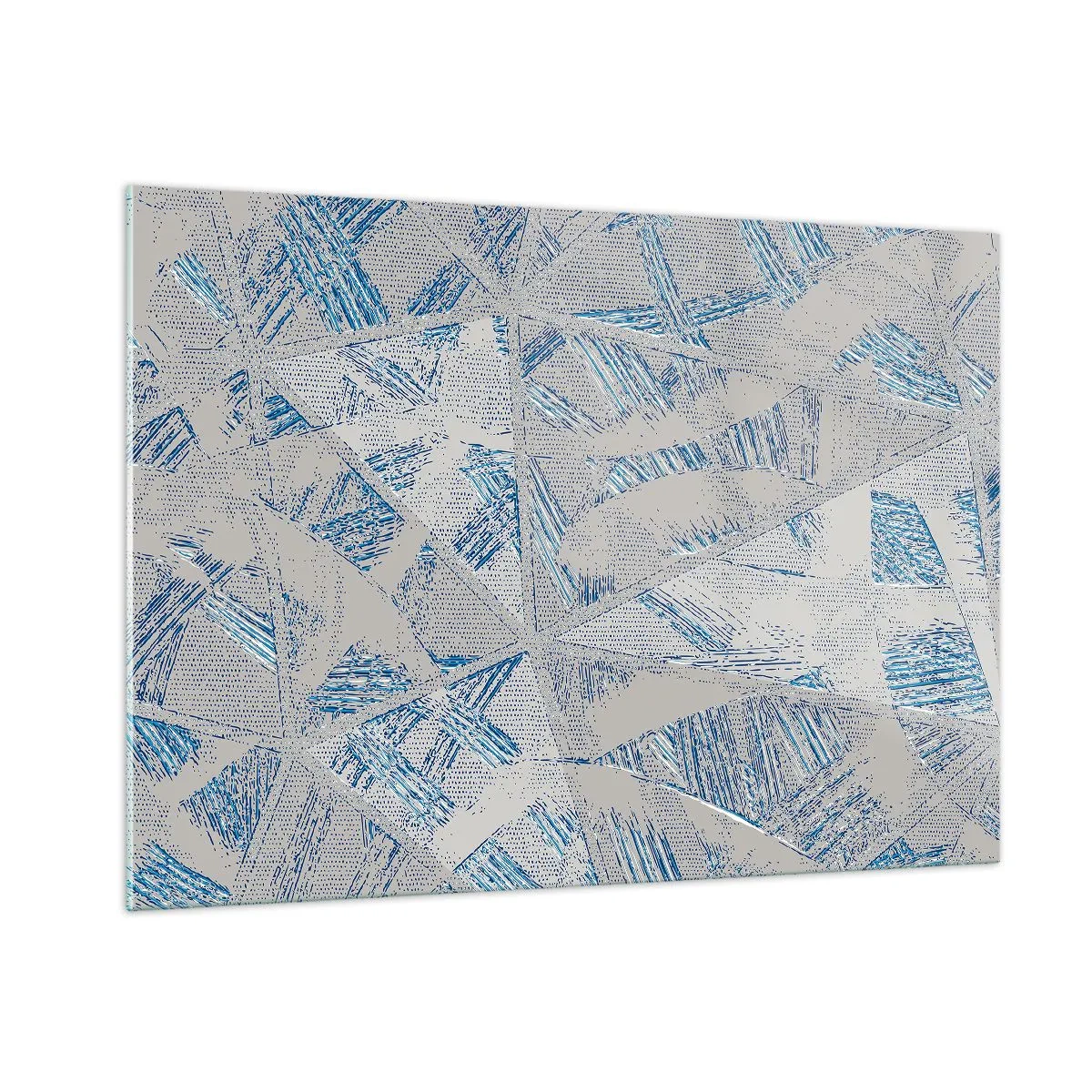Billede på glas - I en gråblå labyrint - 100x70 cm