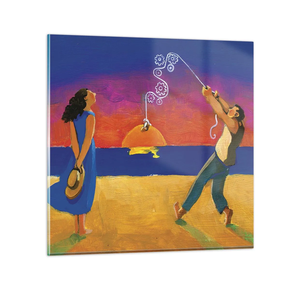 Billede på glas - Mere end en stjerne fra himlen - 30x30 cm