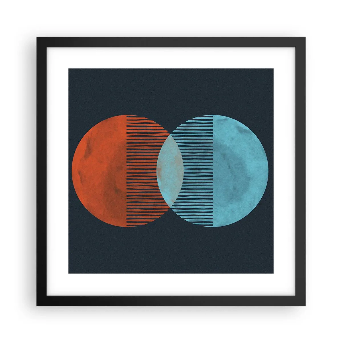 Plakat i sort ramme - Astronomisk fantasi - 40x40 cm