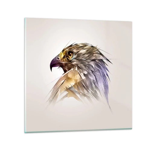 Billede på glas - Portræt af en kriger - 40x40 cm