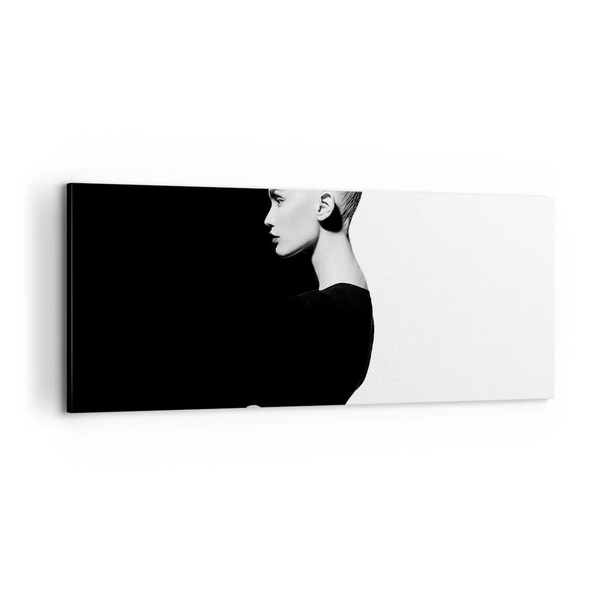 Lærredstryk - Billede på lærred - Blot en kvinde - 100x40 cm