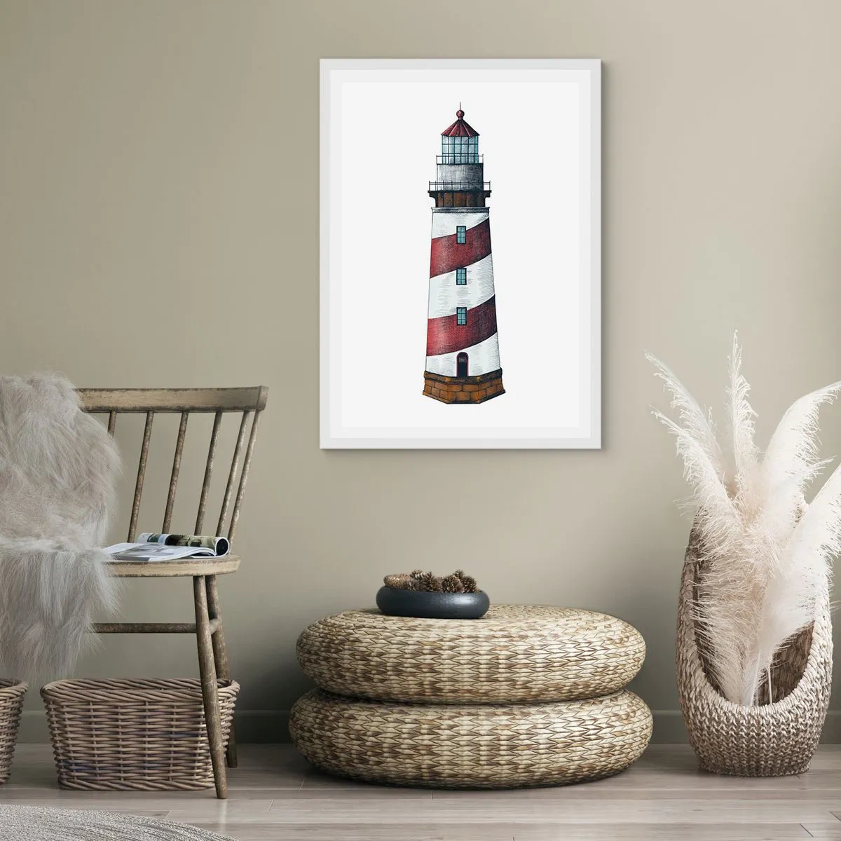 Plakat i hvid ramme - Altid på vagt - 70x100 cm