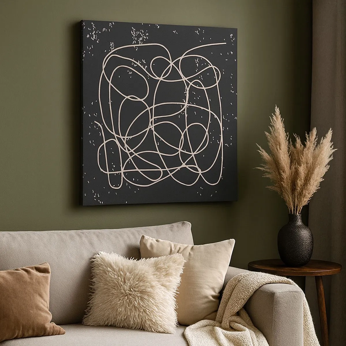 Lærredstryk - Billede på lærred - Vandrende tanker - 30x30 cm
