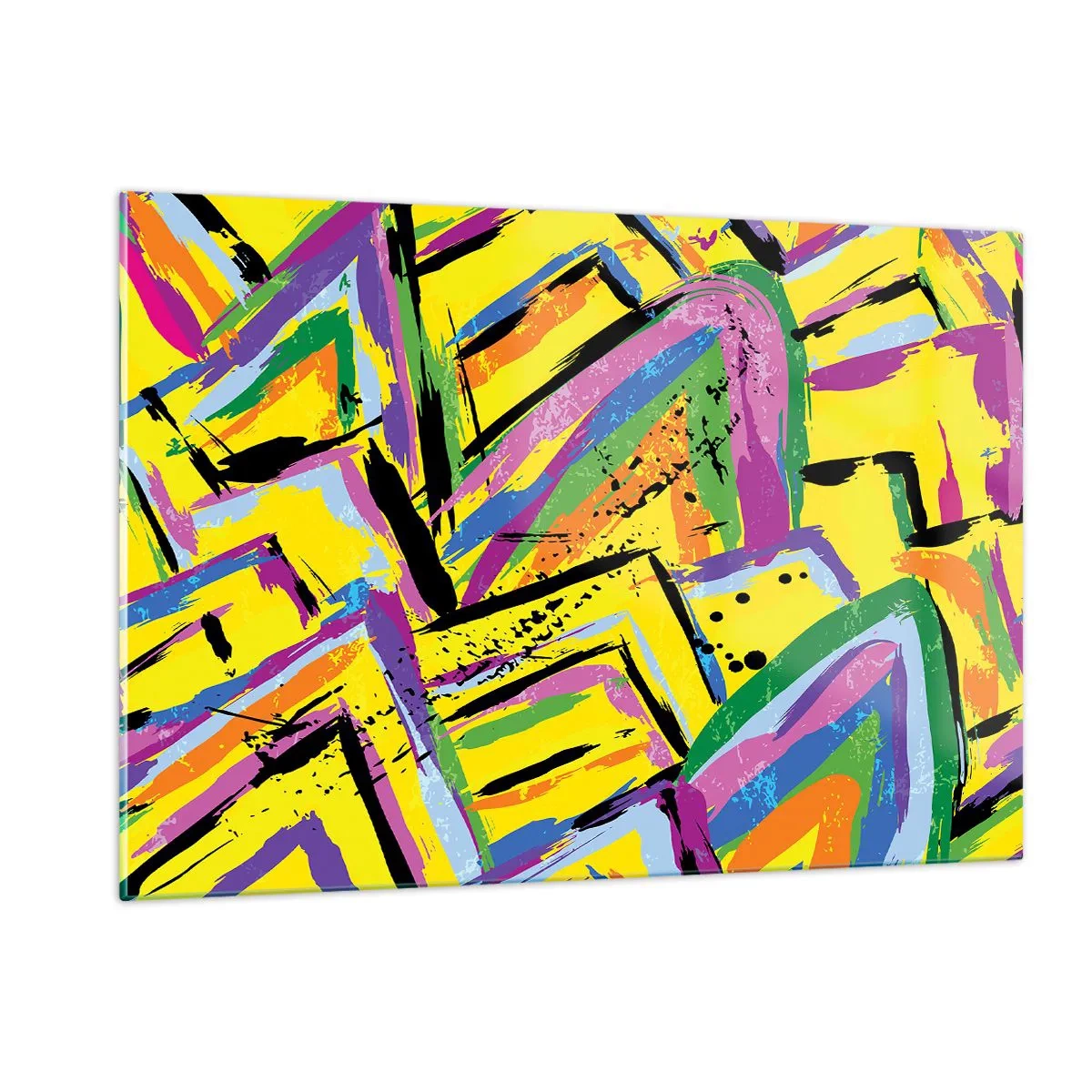 Billede på glas - Han råber af glæde - 120x80 cm