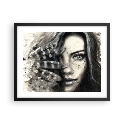 Plakat i sort ramme - Vild skønhed - 50x40 cm