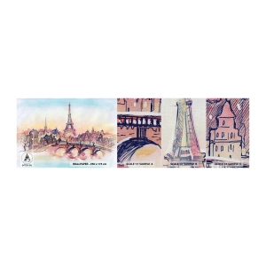 Prøve Fototapet Premium Canvas - Den eneste by af sin art i verden - By, Eiffeltårnet, Paris - 100x30 cm